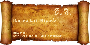 Baracskai Niobé névjegykártya
